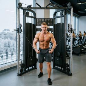 Угловой кроссовер UNIX Fit 140 PRO UC-6768 Профессиональный силовой тренажер узси - Vasil-Gym