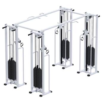 Профессиональный тренажер Двойной кроссовер Потапова на базе блочной рамы стек 4х100кг Sabirgym SG081.4*100*3499*1910*2200 для кинезитерапии arms - Vasil-Gym